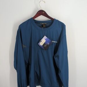 NWT North End Snap-On Techno Lite Pullover Windbreaker Jacket Blue Ridge Size XL